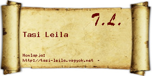 Tasi Leila névjegykártya